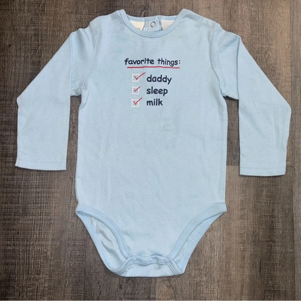 💞 New Baby & Toddler Boy Size 24 Months “Favorite Things” Onesie Bodysuit